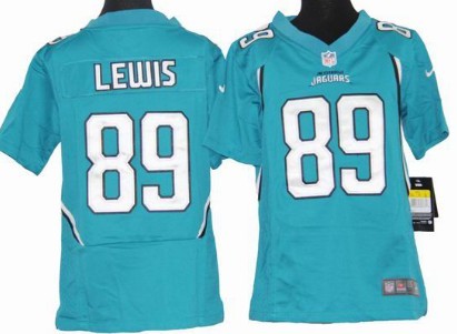 Nike Jacksonville Jaguars #89 Marcedes Lewis Green Game Kids Jersey