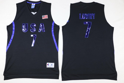 2016 Olympics Team USA Men's #7 Carmelo Anthony All Black Soul Swingman Jersey