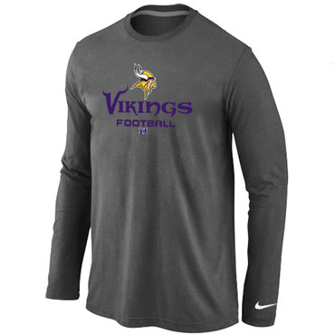 NIKE Minnesota Vikings Critical Victory Long Sleeve T-Shirt D.Grey
