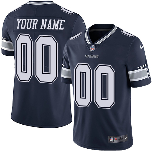 Men's Nike Dallas Cowboys Alternate Navy Blue Customized Vapor Untouchable Limited NFL Jersey