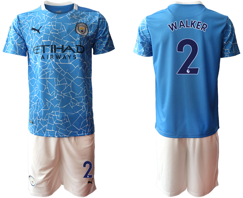 Men 20202021 club Manchester City home 7 blue Soccer Jerseys on sale