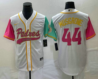 Men's San Diego Padres #44 Joe Musgrove White NEW 2023 City Connect Cool Base Stitched Jersey