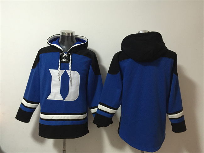 Men's Duke Blue Devils Blank Royal Ageless Must-Have Lace-Up Pullover Hoodie