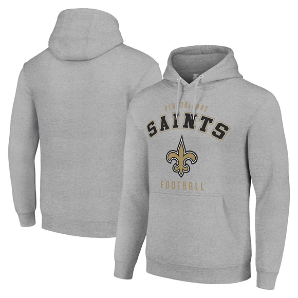 Men's New Orleans Saints Gray Pullover Hoodie
