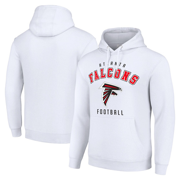 Men's Atlanta Falcons White Pullover Hoodie
