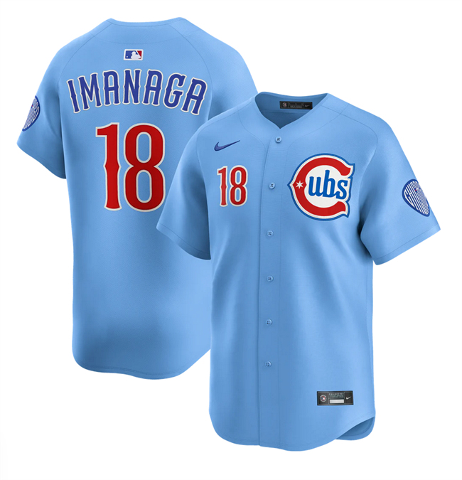 Men's Chicago Cubs #18 Shōta Imanaga Blue 2024-25 2nd Alternate Limited Stitched Baseball Jersey