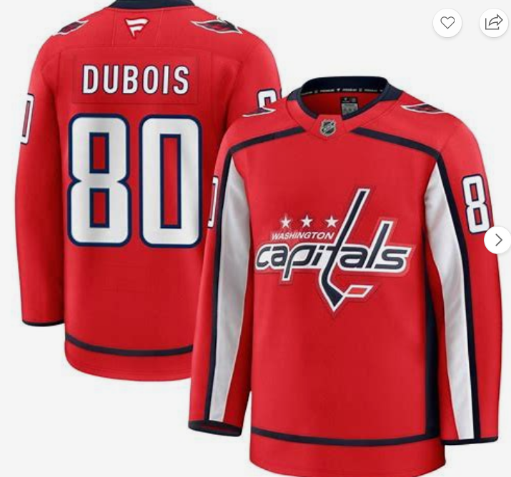 Men's Washington Capitals #80 Pierre-Luc Dubois Red 2024-25 Home Stitched Hockey Jersey