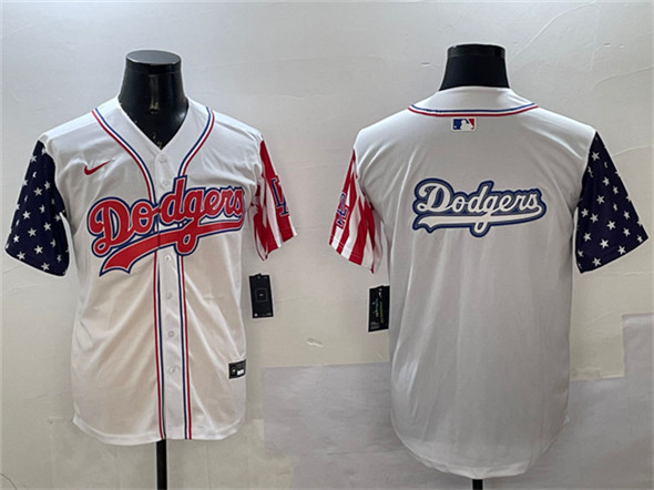 Men's Los Angeles Dodgers Team Big Logo White Limited Stitched Baseball Jersey