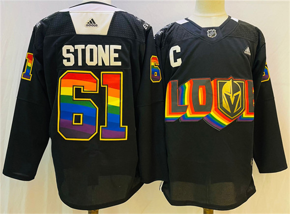 Men's Vegas Golden Knights #61 Mark Stone Black 2024-25 Stitched Hockey Jersey