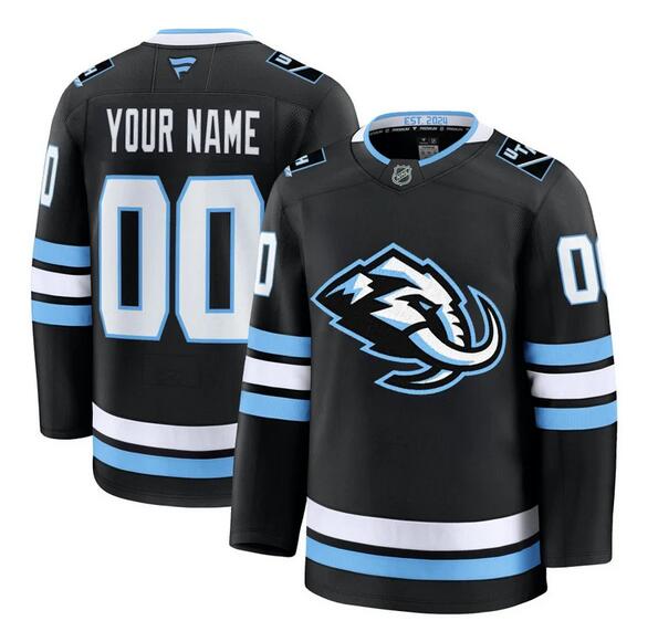 Men's Utah Mammoth ACTIVE PLAYER Custom 2025 Black Stitched Hockey Jersey