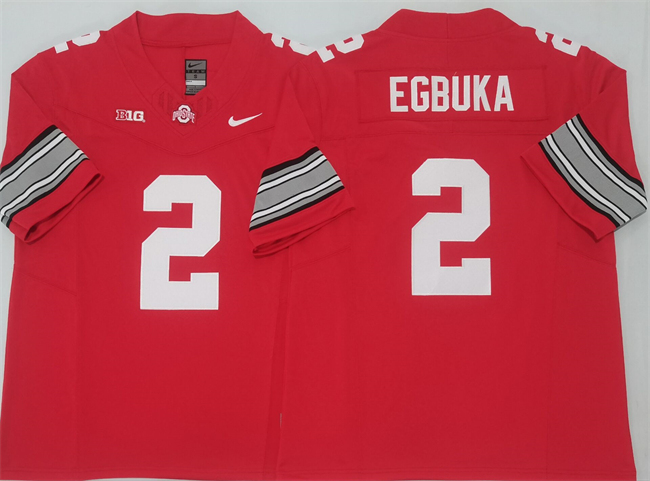 Men's Ohio State Buckeyes #2 Emeka Egbuka Red 2025 F.U.S.E. Limited Stitched Jersey