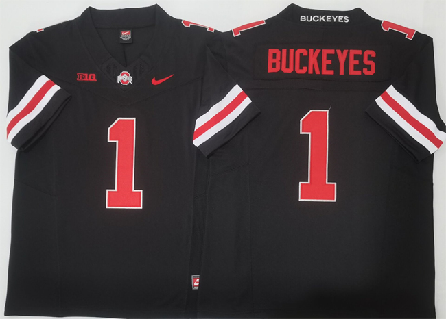 Men's Ohio State Buckeyes #1 Buckeyes Black 2025 F.U.S.E. Limited Stitched Jersey