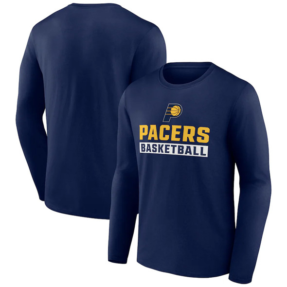 Men's Indiana Pacers Navy Let's Go Long Sleeve T-Shirt