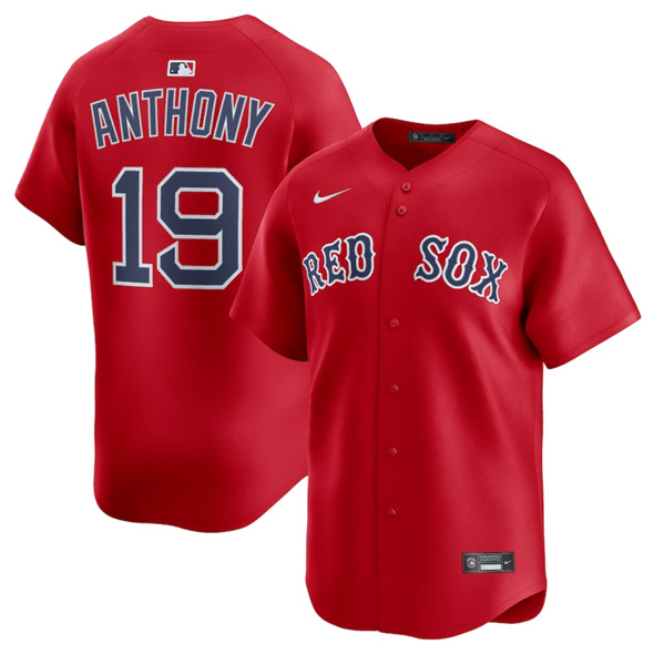 Men's Boston Red Sox #19 Roman Anthony Red 2024 Alternate Limited Stitched Jersey