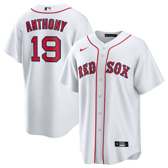 Men's Boston Red Sox #19 Roman Anthony White Cool Base Stitched Baseball Jersey