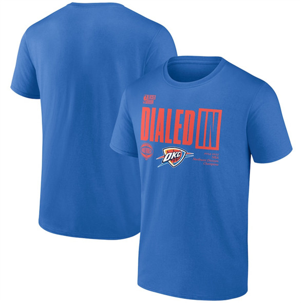 Men's Oklahoma City Thunder Blue 2025 Northwest Division Champions Locker Room T-Shirt
