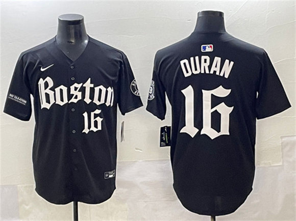 Men's Boston Red Sox #16 Jarren Duran Black Gothic Vapor Limited Stitched Baseball Jersey