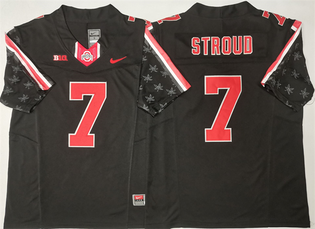 Men's Ohio State Buckeyes #7 C.J. Stroud Black 2025 F.U.S.E. Limited Stitched Jersey