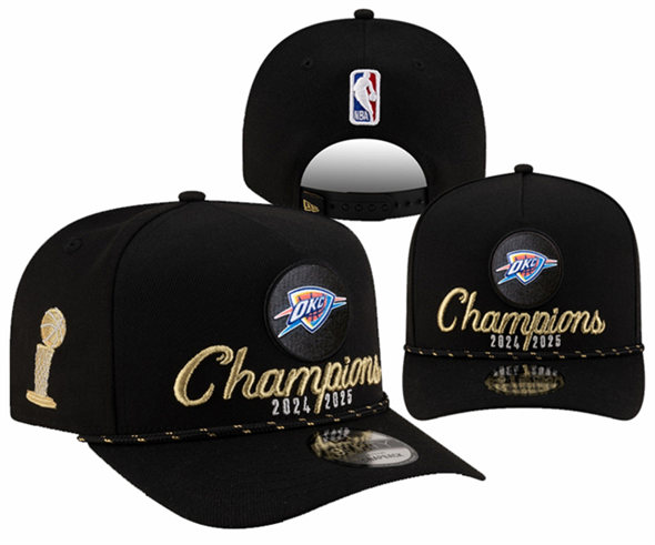 Oklahoma City Thunder 2025 Finals Champions Stitched Snapback Hats