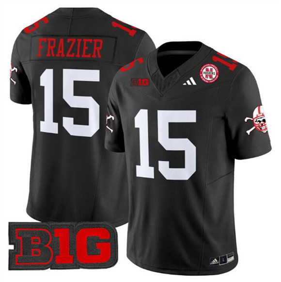 Men's Nebraska Cornhuskers #15 Tommie Frazier Black 2024 F.U.S.E. With Patch Vapor Limited Stitched Football Jersey