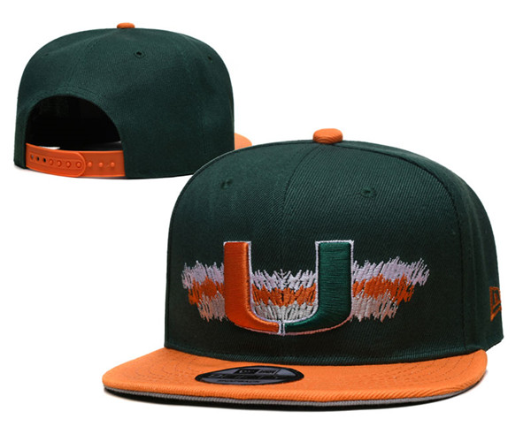 Miami (FL) Hurricanes Stitched Snapback Hats