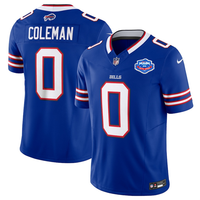 Men's Buffalo Bills #0 Keon Coleman Blue 2025 F.U.S.E. With Farewell Patch Vapor Untouchable Limited Football Stitched Jersey