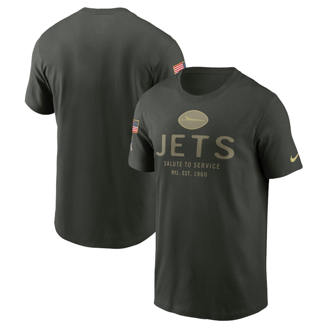 Men's New York Jets Forest Green 2025 Salute to Service Sideline Primary Edge Dri-FIT T-Shirt