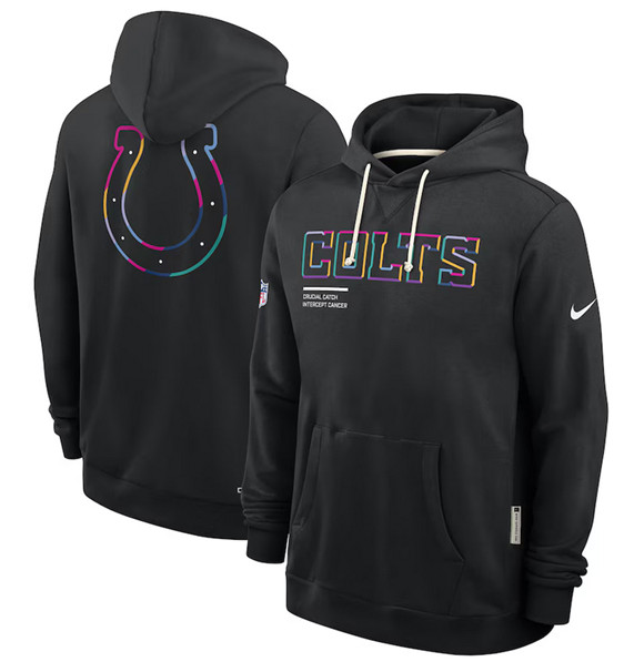 Men's Indianapolis Colts Black 2025 Crucial Catch Dri-FIT Hoodie
