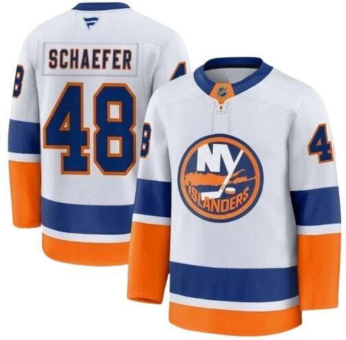 Men's New York Islanders #48 Matthew Schaefer Blue White 2025 Stitched Hockey Jersey