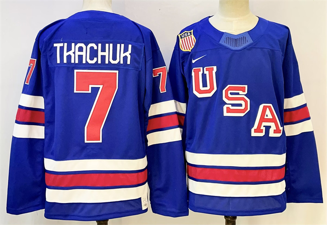 Big Size Men's USA #7 Brady Tkachuk Royal 2025-2026 Stitched Jersey