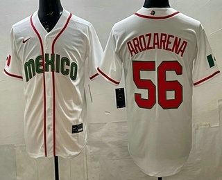 Men's Mexico #56 Randy Arozarena White 2026 World Baseball Classic Cool Base Jersey