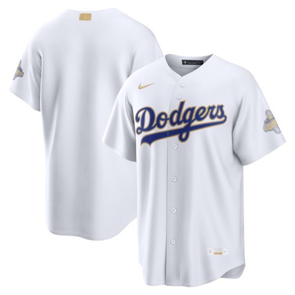 Men's Los Angeles Dodgers Nike White 2026 Gold Collection Stadium Jersey