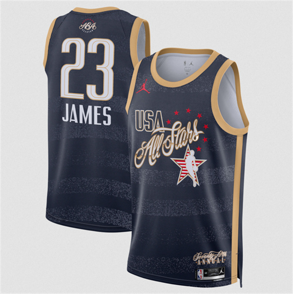 Men's 2026 All-Star #23 LeBron James Navy Stitched Basketball Jersey