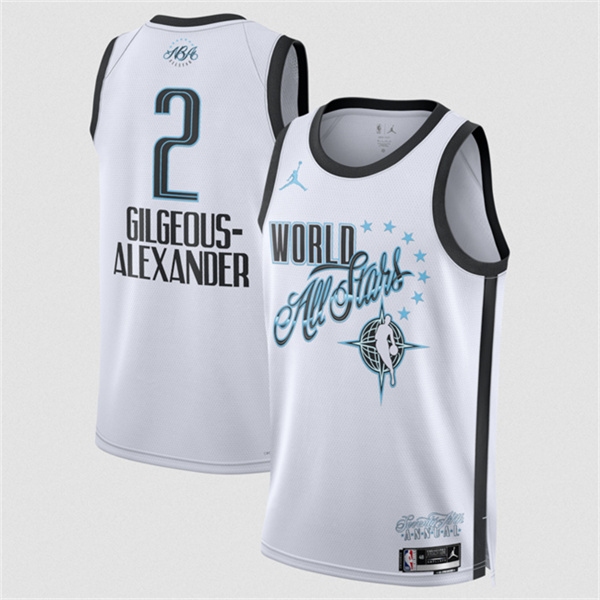Men's 2026 All-Star #2 Shai Gilgeous-Alexander White Stitched Basketball Jersey