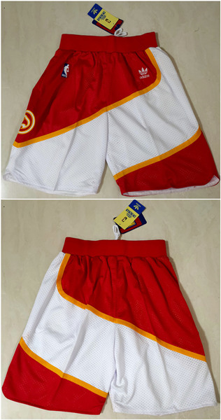 Men's Atlanta Hawks Red White Shorts (Run Smaller)