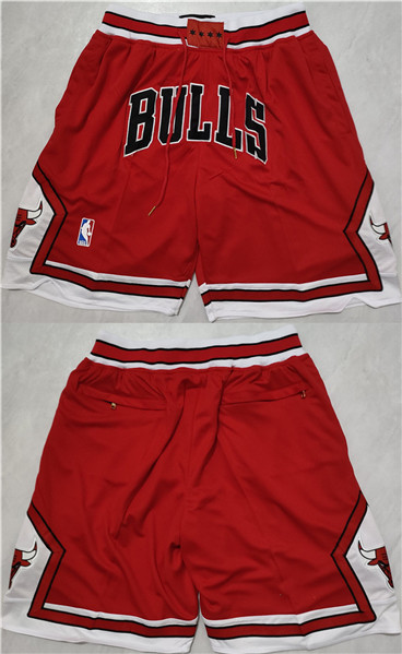 Mens Chicago Bulls Red Shorts (Run Small)