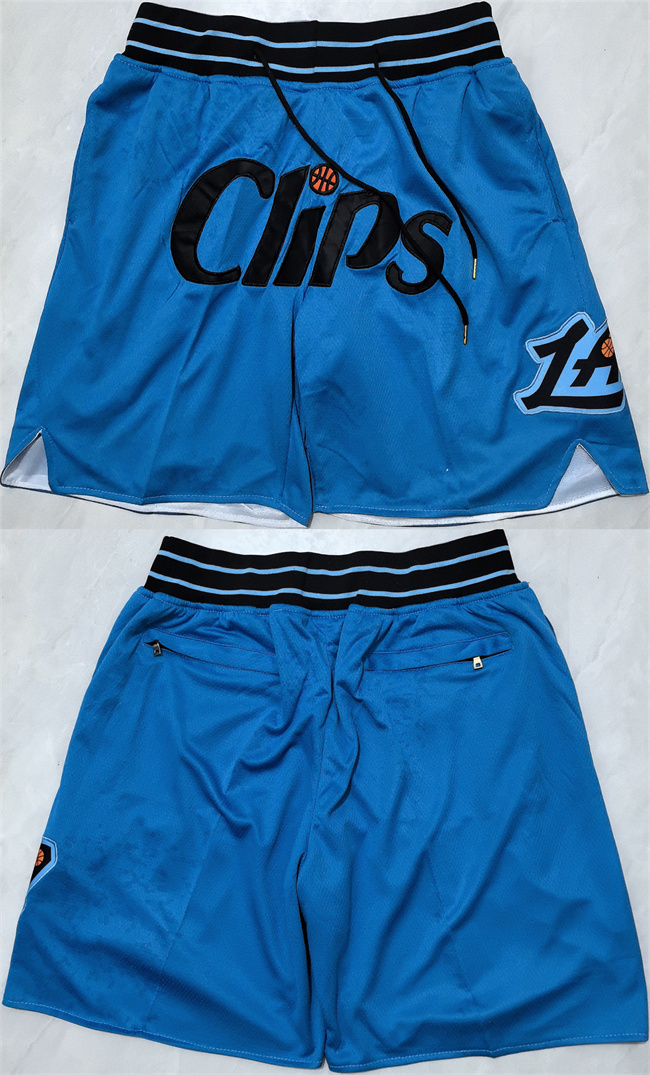 Men's Los Angeles Clippers Blue Shorts (Run Small)