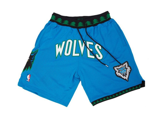 Men's Minnesota Timberwolves Blue NBA Shorts (Run Smaller)