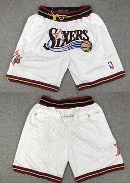 Mens Philadelphia 76ers White Shorts