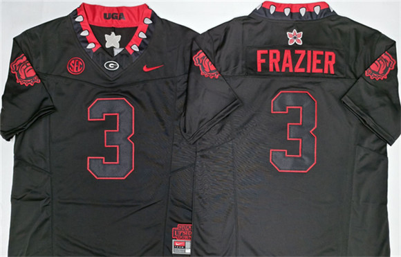 Men's Georgia Bulldogs #3 Nate Frazier Black 2026 F.U.S.E. Stitched Jersey