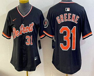 Women's Detroit Tigers #31 Riley Greene Navy Limited Jersey