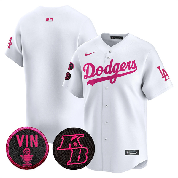Men's Los Angeles Dodgers Blank White 2026 Mother’s Day Vapor Premier Limited Stitched Baseball Jersey