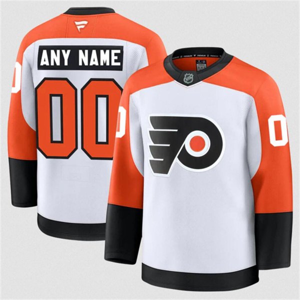 Men's Philadelphia Flyers ACTIVE PLAYER Custom White 2024-25 Away Stitched Hockey Jersey