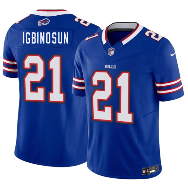 Men's Buffalo Bills #21 Davison Igbinosun Blue 2026 Draft F.U.S.E. Vapor Untouchable Limited Football Stitched Jersey