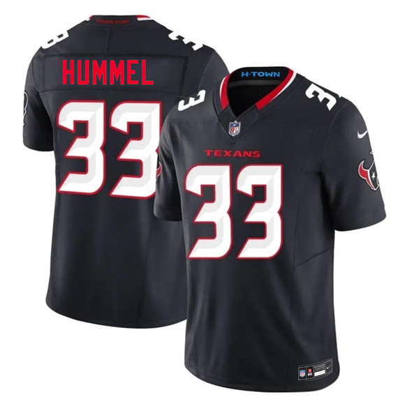 Men's Houston Texans #33 Jake Hummel Navy 2nd Alternate 2026 F.U.S.E. Vapor Limited Football Stitched Jersey