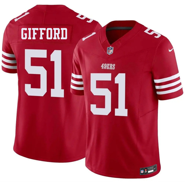 Men's San Francisco 49ers #51 Luke Gifford Red 2026 F.U.S.E. Vapor Untouchable Limited Football Stitched Jersey