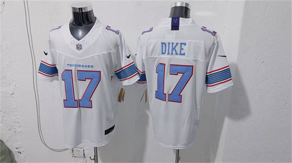 Men's Tennessee Titans #17 Chimere Dike White 2026 F.U.S.E. Vapor Limited Football Stitched Jersey
