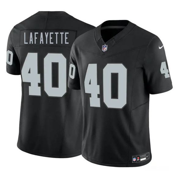 Men's Las Vegas Raiders #40 Devin Lafayette Black 2026 Draft F.U.S.E. Vapor Untouchable Limited Football Stitched Jersey