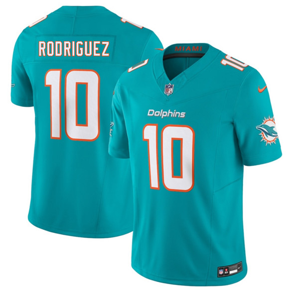 Men's Miami Dolphins #10 Jacob Rodriguez Aqua 2026 Draft F.U.S.E. Vapor Limited Football Stitched Jersey