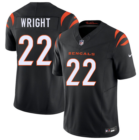 Men's Cincinnati Bengals #22 Ceyair Wright Black 2026 Draft F.U.S.E. Vapor Untouchable Limited Football Stitched Jersey